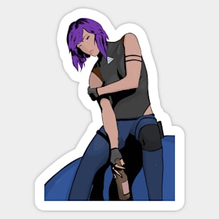 Motoko chillin’ Sticker